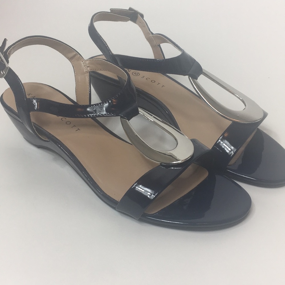 Karen Scott Carmeyy Navy Wedge Sandal NIB